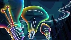 Abstract colors multicolor light bulbs