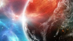 Abstract colors planets outer space