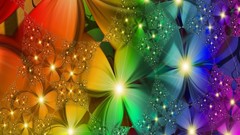 Abstract colors rainbows artwork