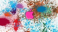 Abstract colors splashes artwork apple inc