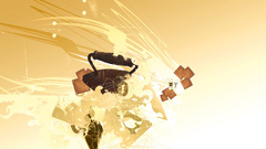 Abstract composition iron fe