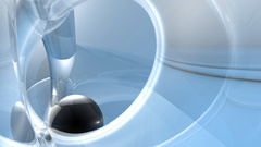 Abstract composition wings blue