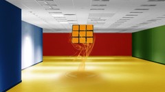 Abstract creativity rubiks cube digital art