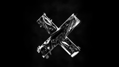 Abstract cross monochrome greyscale