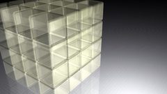 Abstract Cube Bricks reflected