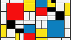 Abstract cubes squares piet