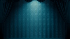 Abstract curtains aqua