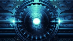 Abstract cyberpunk digital art