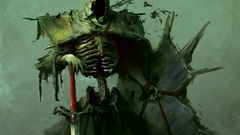 Abstract death sword shield