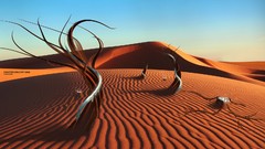 Abstract Desktopography deserts sand dunes