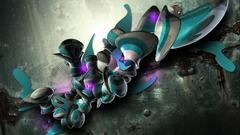 Abstract digital art 3d