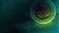 abstract digital art artwork lines Green circle