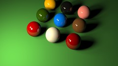 Abstract digital art billiards tables