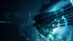 abstract digital art render cgi 3d artwork blue lights