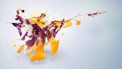 Abstract digital art splashes
