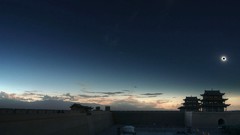 Abstract eclipse digital art