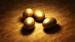 Abstract eggs golden