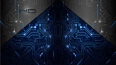 Abstract electronics artistic circuit boards