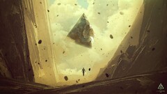 abstract elements Kuldar Leement artwork triangle fantasy art