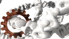 Abstract explosion Gear Zeppelin rings Mark