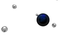 Abstract explosion Zeppelin orbit