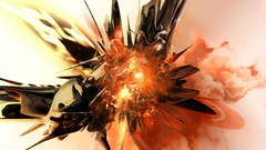 Abstract explosions metal smoke