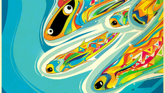 Abstract eyes multicolor Robots