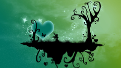 Abstract fairy love Green
