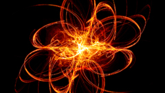 Abstract fire black background