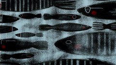 Abstract fish grunge artwork