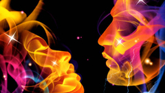 Abstract flame faces Stars