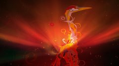 Abstract flames flame heron