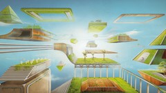 Abstract floating Desktopography