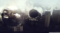 Abstract flood Desktopography