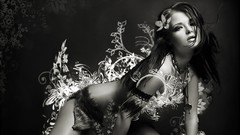 Abstract flower in hair