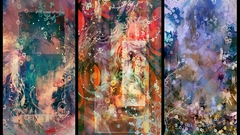 Abstract Flowers seasons artwork