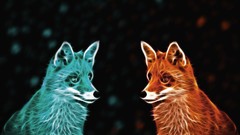 Abstract foxes