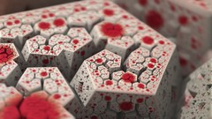 Abstract fractal 3d artwork depth of field