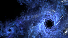 abstract fractal digital art artwork blue