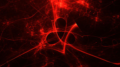 abstract fractal red shapes digital art