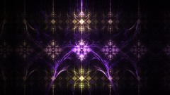 Abstract Fractals purple gold