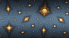 Abstract Fractals shapes blue