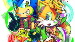 Abstract friendship Sonic colors
