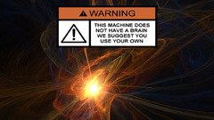 Abstract funny warning