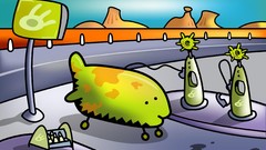 Abstract gas station artwork