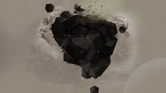 Abstract geometry crows digital art