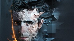 Abstract geometry faces digital art portraits Android Jones