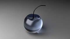 Abstract glass cherries glass