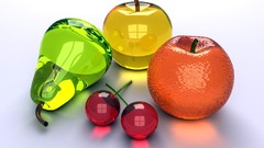 Abstract glass orange fruits