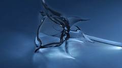 Abstract glass roses